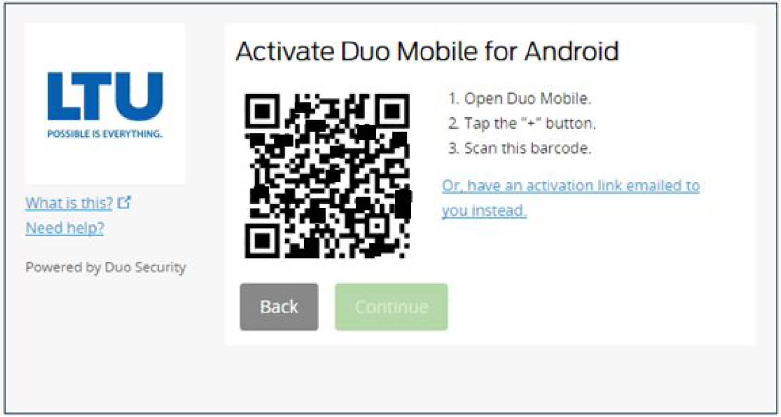 DUO Android Activate